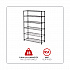 NSF Certified 6-Shelf Wire Shelving Kit, 48w x 18d x 72h, Black (SW664818BL)
