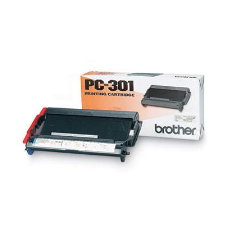 Brother PC-301 Thermal Transfer Print Cartridge, 250 Page-Yield, Black