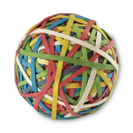 ACCO Rubber Band Ball, 3.25" Diameter, Size 34, Assorted Gauges, Assorted Colors, 270/Pack (72155)