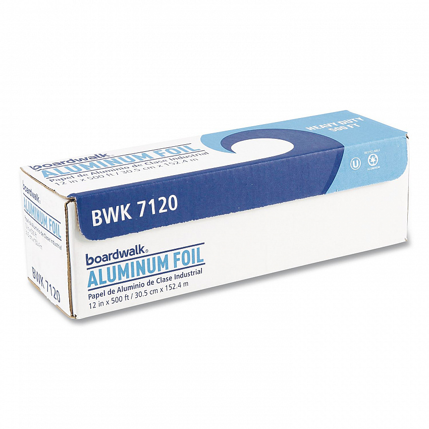 Heavy-Duty Aluminum Foil Roll, 87 Gauge, 12" x 500 ft (7120)
