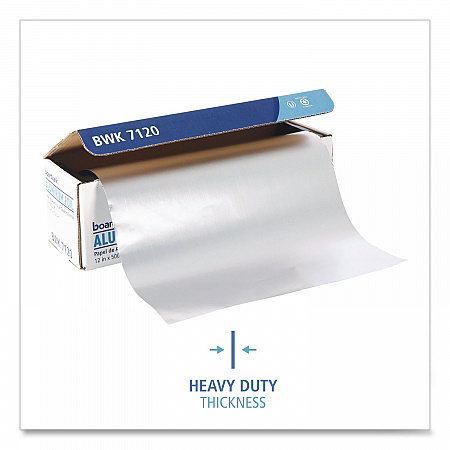 Heavy-Duty Aluminum Foil Roll, 87 Gauge, 12