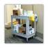 Boardwalk Utility Cart, Two-Shelf, 16w x 34d, Swivel Casters, Resin, Gray (3416UCGRA)