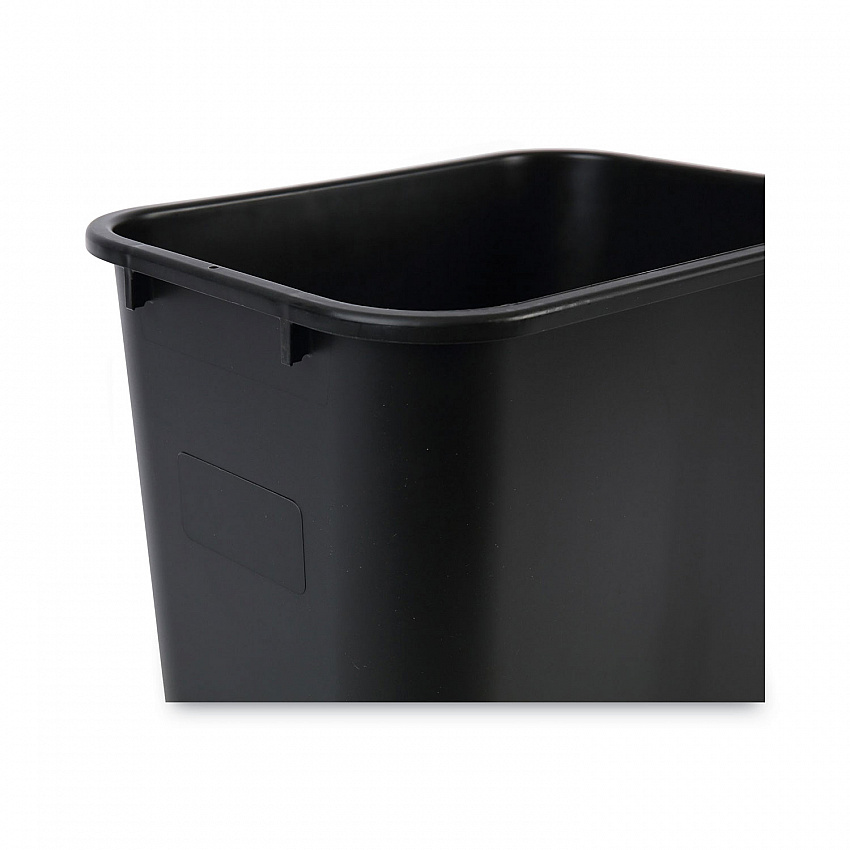 Soft-Sided Wastebasket, 28 qt, Plastic, Black (28QTWBBLA)