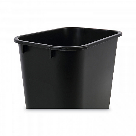 Soft-Sided Wastebasket, 14 qt, Plastic, Black (14QTWBBLA)
