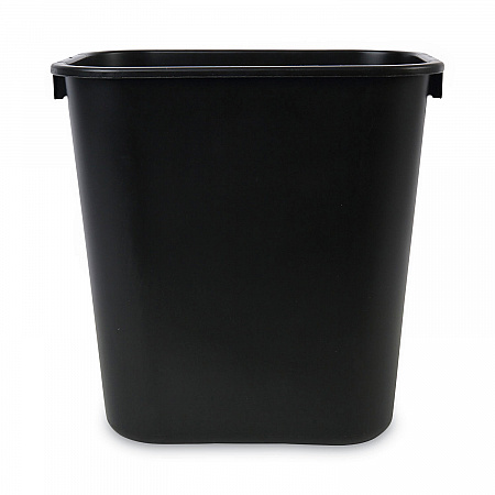 Soft-Sided Wastebasket, 14 qt, Plastic, Black (14QTWBBLA)
