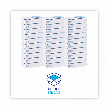 Office Packs Facial Tissue, Flat Box, 2-Ply, White, 100 Sheets/Box, 30 Boxes/Carton (6500B)