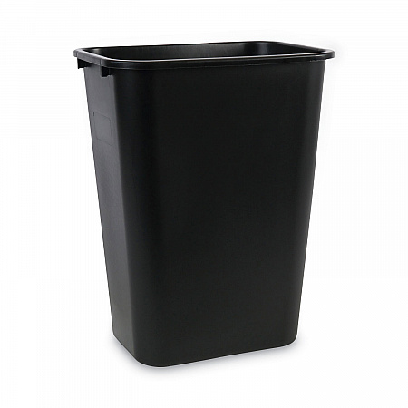 Soft-Sided Wastebasket, 41 qt, Plastic, Black (41QTWBBLA)