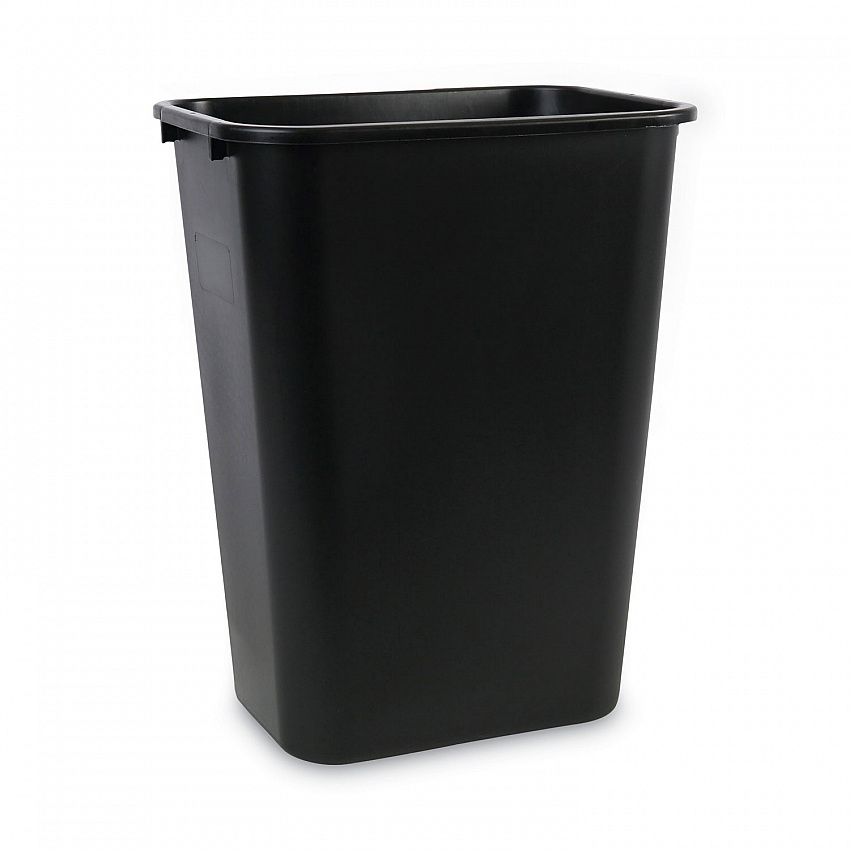 Soft-Sided Wastebasket, 41 qt, Plastic, Black (41QTWBBLA)