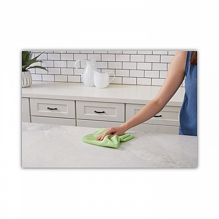Microfiber Cleaning Cloths, 16 x 16, Green, 24/Pack (16GRECLOTHV2)