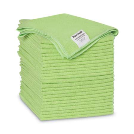 Boardwalk Microfiber Cleaning Cloths, 16 x 16, Green, 24/Pack (16GRECLOTHV2)