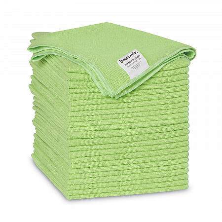 Microfiber Cleaning Cloths, 16 x 16, Green, 24/Pack (16GRECLOTHV2)