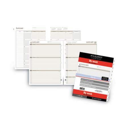 AT-A-GLANCE 2-Page-Per-Week Planner Refills, 11 x 8.5, White Sheets, 12-Month (Jan to Dec): 2022 (49128521)