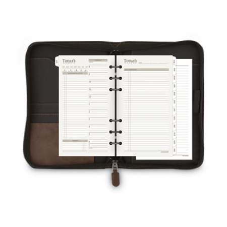 AT-A-GLANCE Distressed Brown Leather Planner/Organizer Starter Set, 6.75 x 3.75, Brown Cover, 12-Month (Jan to Dec): Undated (033014004)