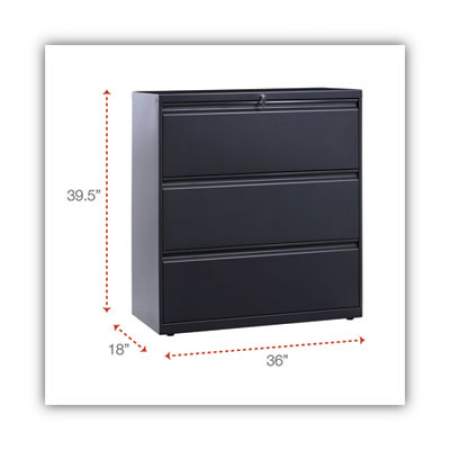 Alera Lateral File, 3 Legal/Letter/A4/A5-Size File Drawers, Charcoal, 36" x 18" x 39.5" (LF3641CC)
