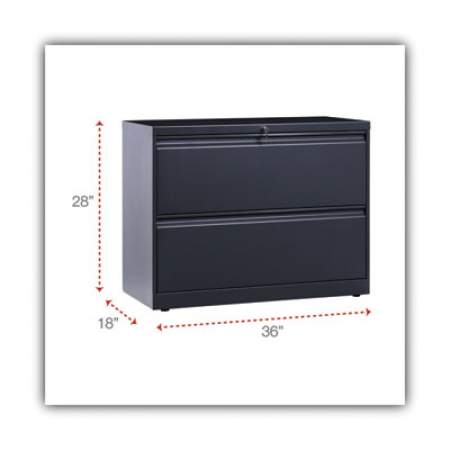 Alera Lateral File, 2 Legal/Letter/A4/A5-Size File Drawers, Charcoal, 36" x 18" x 28" (LF3629CC)