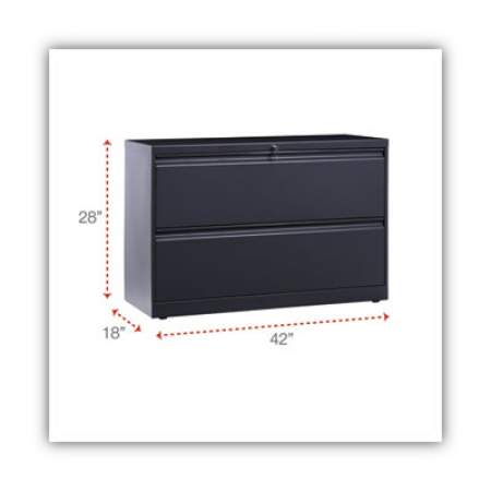 Alera Lateral File, 2 Legal/Letter-Size File Drawers, Charcoal, 42" x 18" x 28" (LF4229CC)