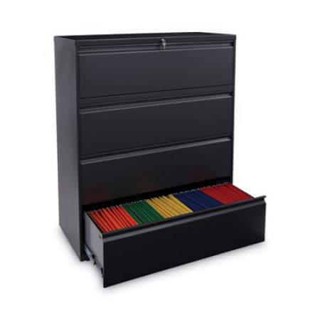 Alera Lateral File, 4 Legal/Letter/A4/A5-Size File Drawers, Charcoal, 42" x 18" x 52.5" (LF4254CC)