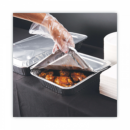 Aluminum Steam Table Pan Lids, Fits Half-Size Deep Pan, 290 Gauge, 0.63