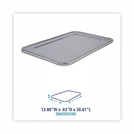 Aluminum Steam Table Pan Lids, Fits Full-Size Deep Pan, 380 Gauge, 0.63