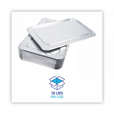 Aluminum Steam Table Pan Lids, Fits Full-Size Deep Pan, 380 Gauge, 0.63