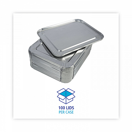 Aluminum Steam Table Pan Lids, Fits Half-Size Deep Pan, 290 Gauge, 0.63