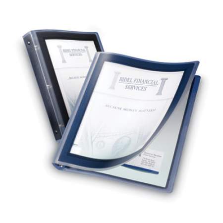 Avery Flexi-View Binder with Round Rings, 3 Rings, 1.5" Capacity, 11 x 8.5, Navy Blue (17638)