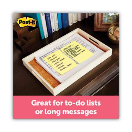Post-it Notes Super Sticky Canary Yellow Note Pads, Lined, 4 x 6, 90-Sheet, 5/Pack (6605SSCY)