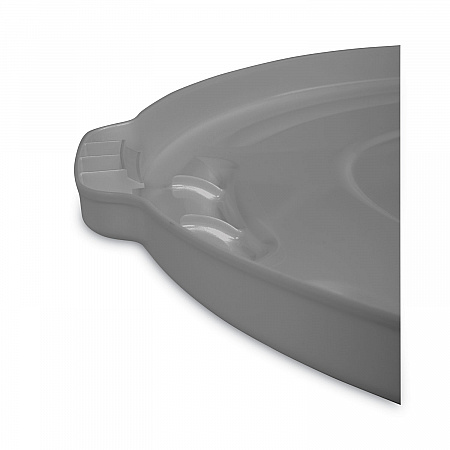 BRUTE Self-Draining Flat Top Lids for 55 gal Round BRUTE Containers, 26.75