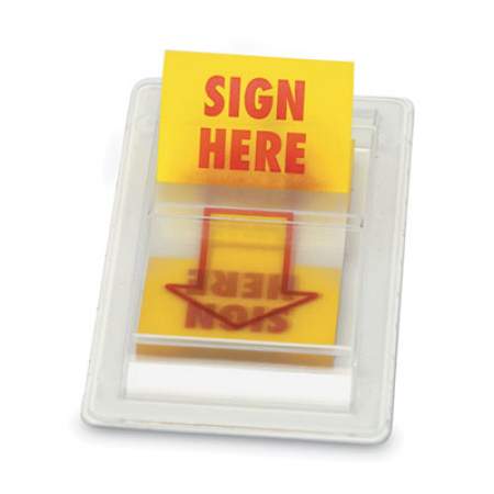 Universal Arrow Page Flags, "Sign Here", Yellow/Red, 2 Dispensers of 50 Flags/Pack (99005)