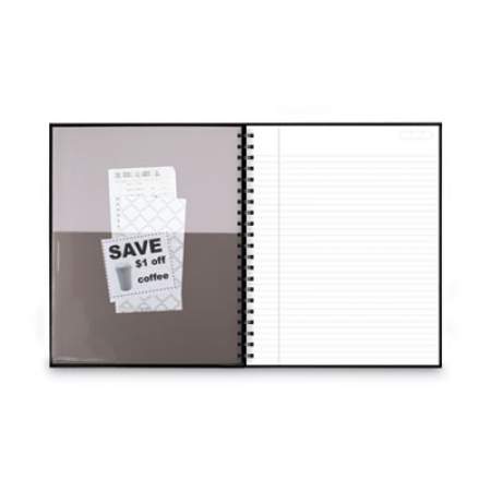Cambridge Limited Hardbound Notebook with Pocket, 1 Subject, Wide/Legal Rule, Black Cover, 11 x 8.5, 96 Sheets (06100)