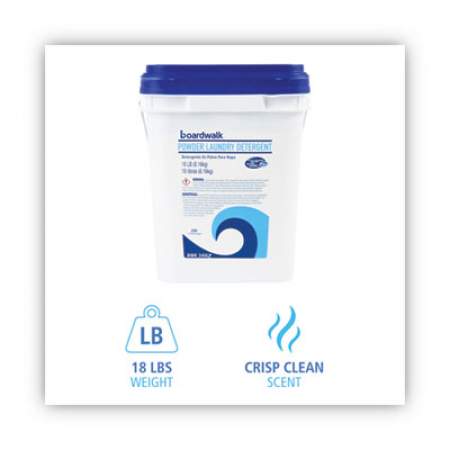 Boardwalk Laundry Detergent Powder, Crisp Clean Scent, 18 lb Pail (340LP)