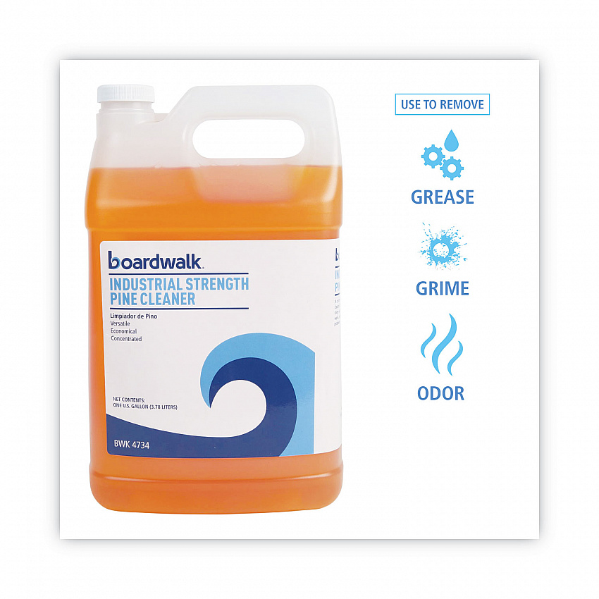 Industrial Strength Cleaner, Pine Scent, 1 gal Bottle, 4/Carton (4734)
