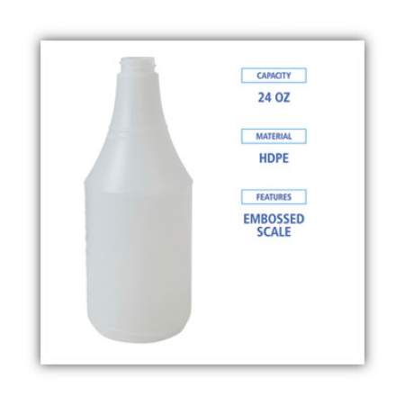Boardwalk Embossed Spray Bottle, 24 oz, Clear, 24/Carton (00024)