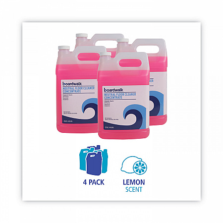 Neutral Floor Cleaner Concentrate, Lemon Scent, 1 gal Bottle, 4/Carton (4404N)