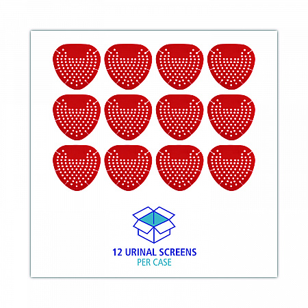 Deodorizing Urinal Screen, Cherry Scent, Red, 3.5 oz, Dozen (1001)
