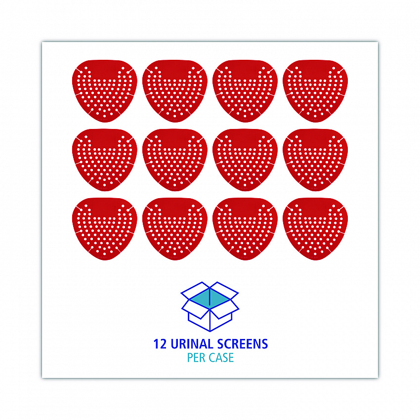 Deodorizing Urinal Screen, Cherry Scent, Red, 3.5 oz, Dozen (1001)