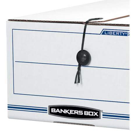 Bankers Box LIBERTY Check and Form Boxes, 9.25" x 23.75" x 4.25", White/Blue, 12/Carton (00002)