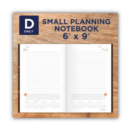 AT-A-GLANCE One-Day-Per-Page Planning Notebook, 9 x 6, Dark Brown/Orange Cover, 12-Month (Jan to Dec): 2022 (70620130)
