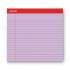 Universal Colored Perforated Ruled Writing Pads, Wide/Legal Rule, 50 Assorted Color 8.5 x 11.75 Sheets, 6/Pack (35878)