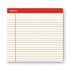 Universal Colored Perforated Ruled Writing Pads, Wide/Legal Rule, 50 Ivory 8.5 x 11 Sheets, Dozen (35882)