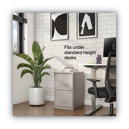 Alera Soho Vertical File Cabinet, 2 Drawers: File/File, Letter, Putty, 14" x 18" x 24.1" (SVF1824PY)