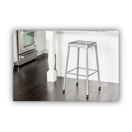 Safco Counter-Height Steel Stool, Backless, Supports Up to 250 lb, 25" Seat Height, Silver (6605SL)