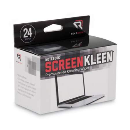 Read Right Notebook ScreenKleen Pads, Cloth, 7 x 5, White, 24/Box (RR1217)