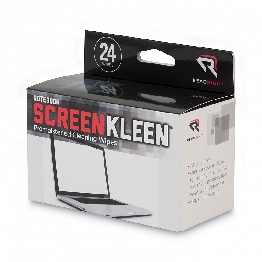Notebook ScreenKleen Pads, Cloth, 7 x 5, White, 24/Box (RR1217)