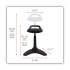 Alera AdaptivErgo Sit to Stand Perch Stool, Supports Up to 250 lb, Black (AE35PSBK)