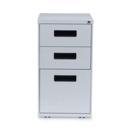 Alera File Pedestal, Left or Right, 3-Drawers: Box/Box/File, Legal/Letter, Light Gray, 14.96" x 19.29" x 27.75" (PABBFLG)