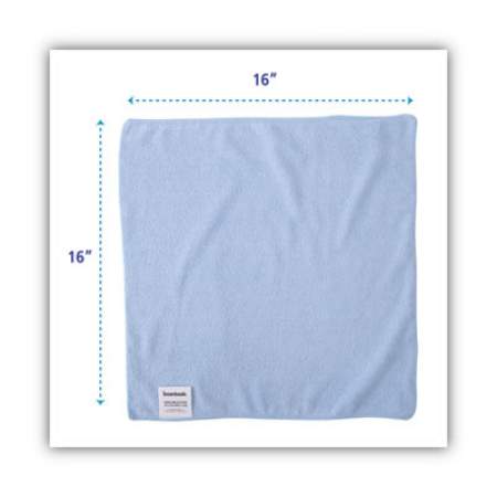GEN Microfiber Cleaning Cloths, 16 x 16, Blue, 24/Pack (16MFB)
