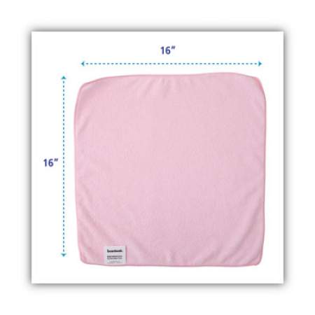 GEN Microfiber Cleaning Cloths, 16 x 16, Pink, 24/Pack (16MFP)