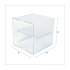 deflecto Stackable Cube Organizer, Divided, Clear, 6 x 6 x 6 (350701)
