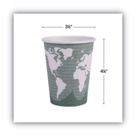 Eco-Products World Art Renewable and Compostable Hot Cups, 12 oz, 50/Pack, 20 Packs/Carton (EPBHC12WA)